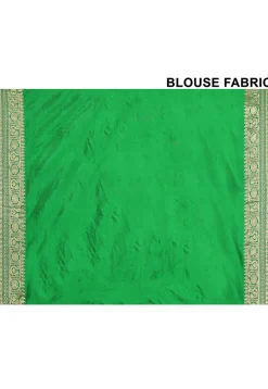 Banarasi Pure Katan Silk Handloom Saree in Green