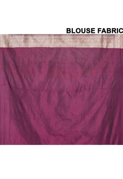 Banarasi Pure Katan Silk Handloom Saree in Wine