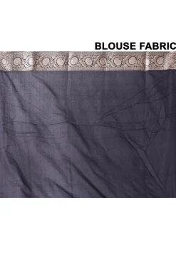 Banarasi Pure Katan Silk Handloom Saree in Navy Blue
