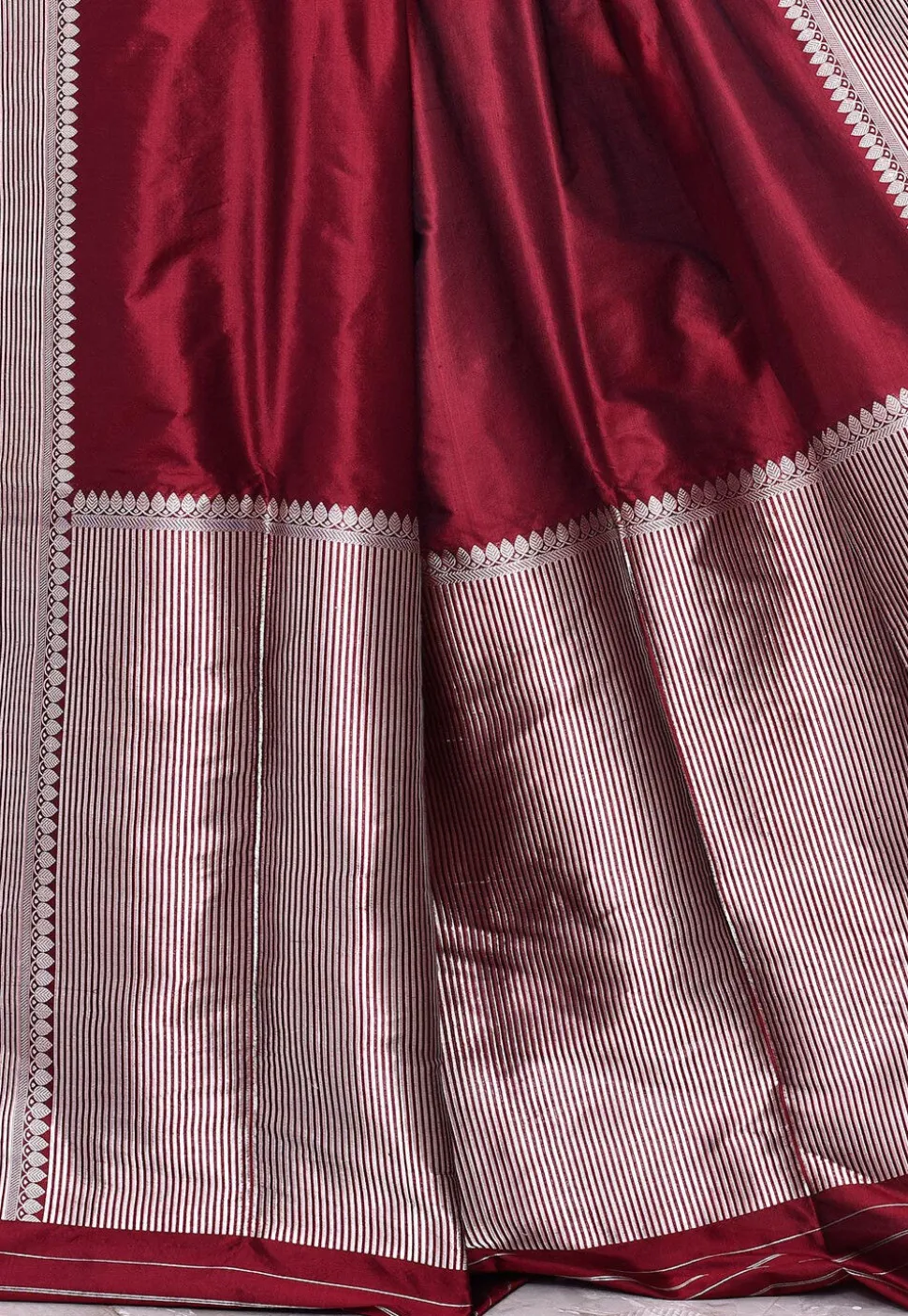Banarasi Pure Katan Silk Handloom Saree in Maroon