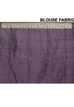 Banarasi Pure Katan Silk Handloom Saree in Navy Blue