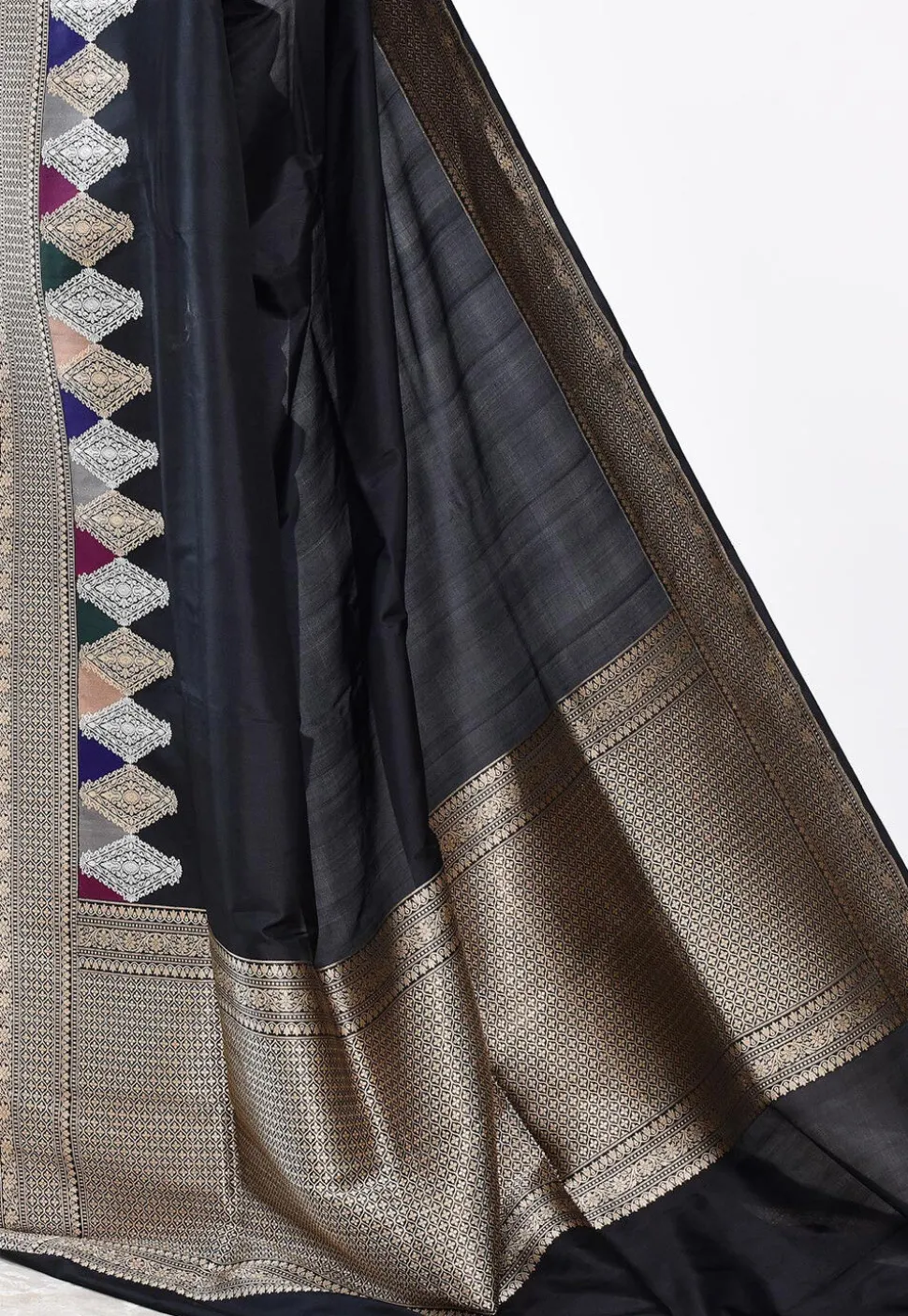 Banarasi Pure Katan Silk Handloom Saree in Black