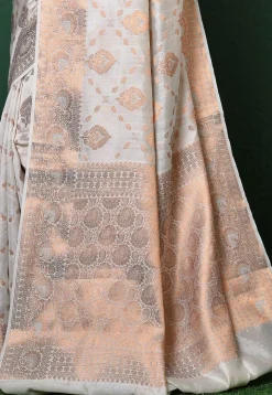 Banarasi Pure Silk Saree in Off White