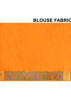 Banarasi Pure Silk Saree in Mustard