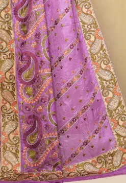 Banarasi Pure Silk Saree in Purple