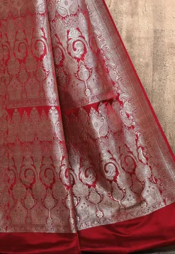 Banarasi Pure Silk Saree in Maroon