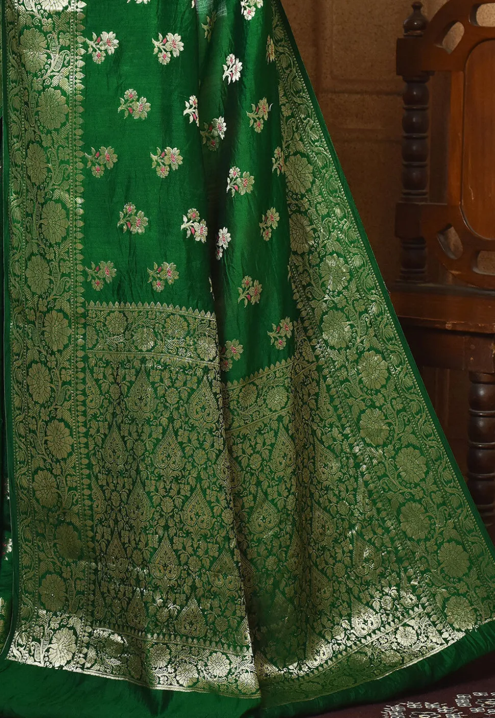 Banarasi Pure Silk Saree in Green