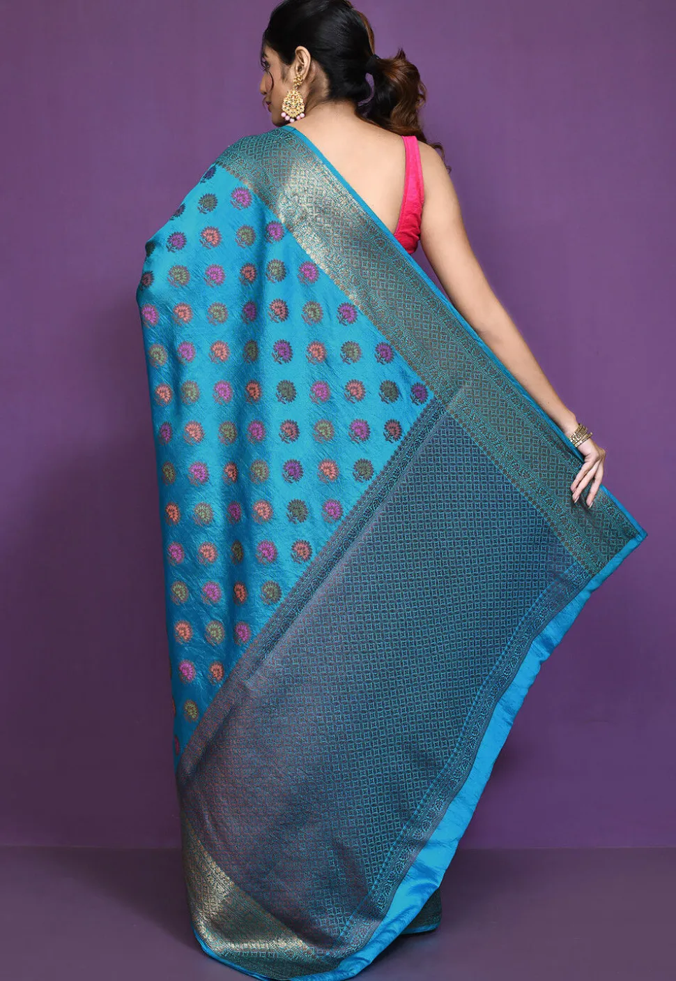 Banarasi Pure Silk Saree in Blue