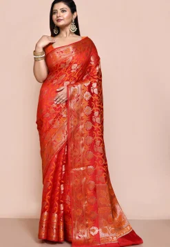 Banarasi Pure Silk Saree in Red