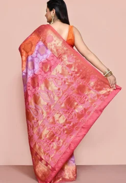 Banarasi Pure Silk Saree in Multicolor