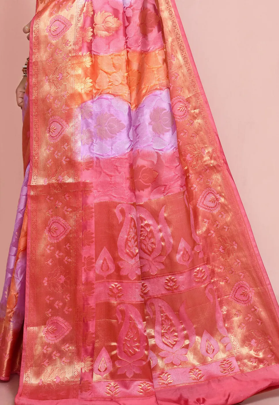 Banarasi Pure Silk Saree in Multicolor