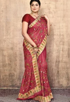 Banarasi Pure Silk Saree in Red