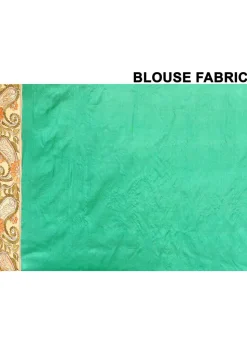 Banarasi Pure Silk Saree in Teal Green