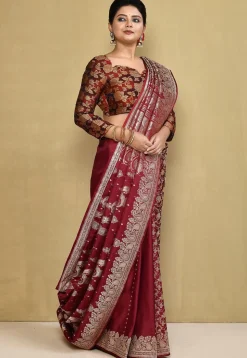 Banarasi Pure Silk Saree in Red