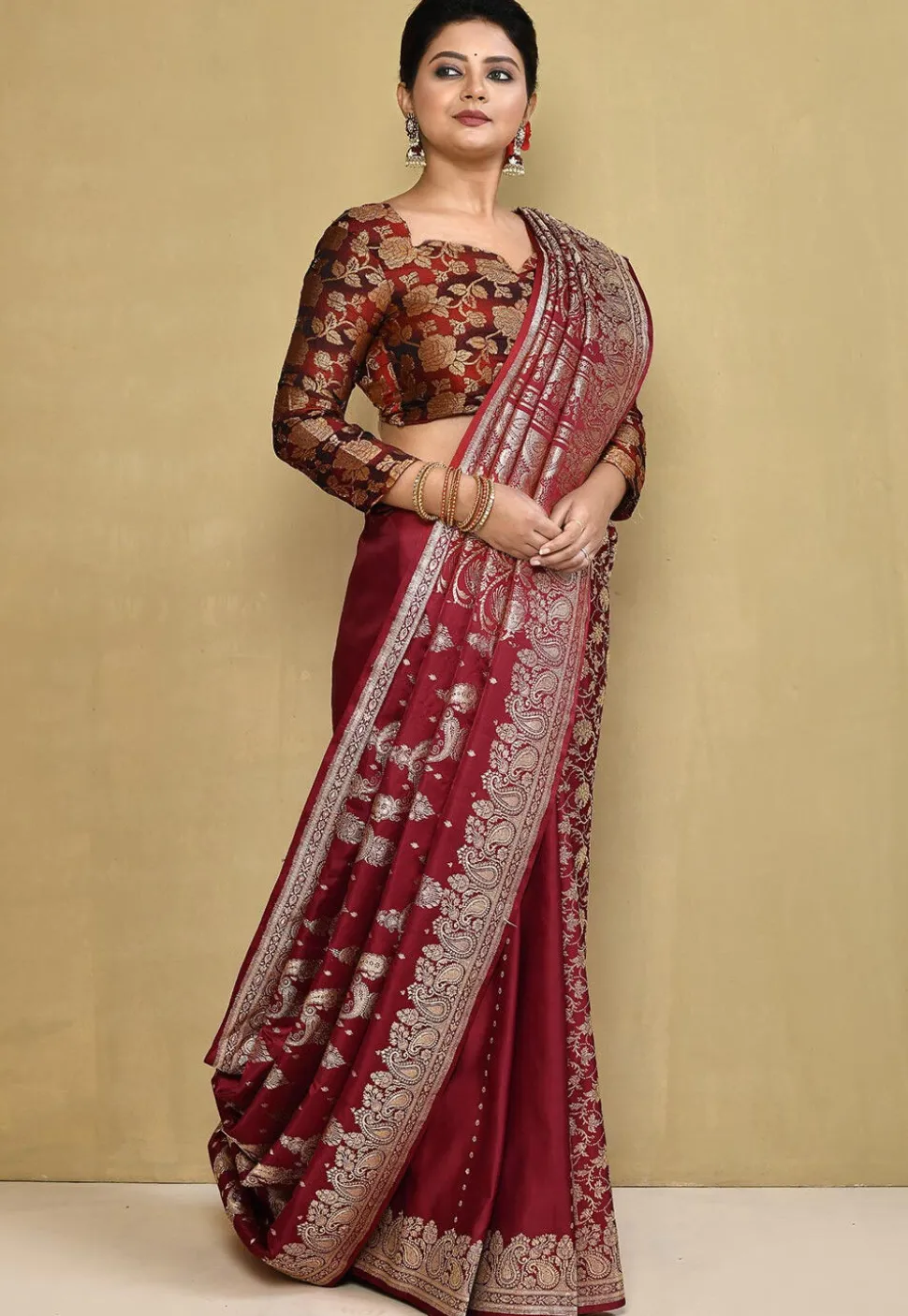 Banarasi Pure Silk Saree in Red