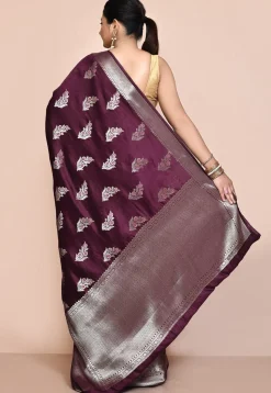 Banarasi Pure Silk Saree in Wine