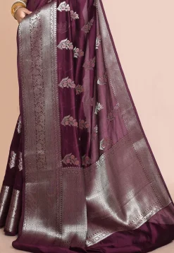 Banarasi Pure Silk Saree in Wine