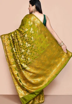 Banarasi Pure Silk Saree in Green