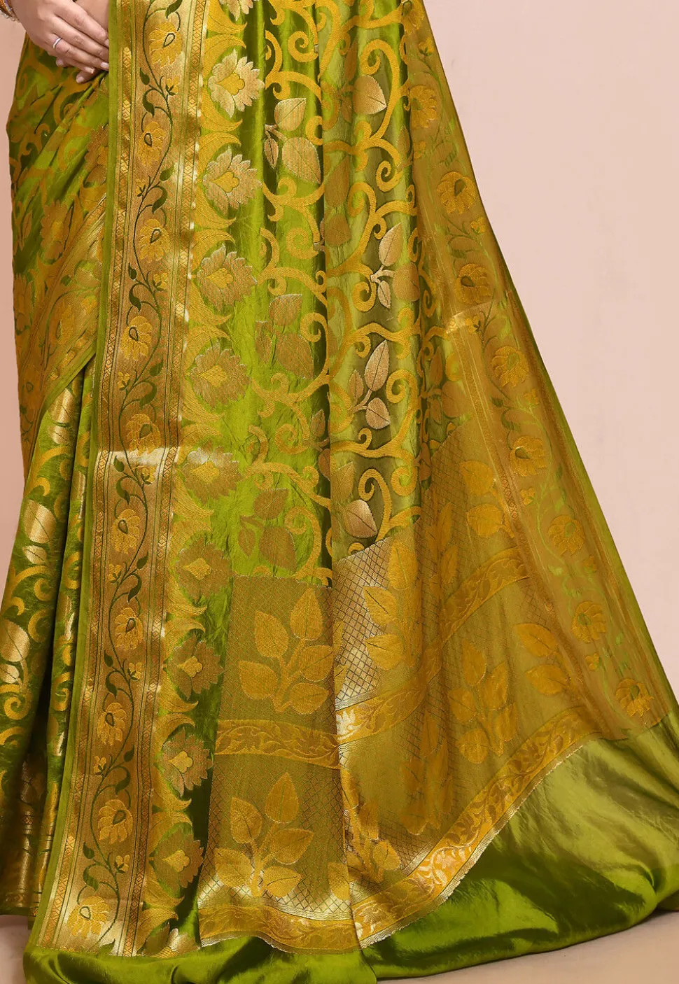 Banarasi Pure Silk Saree in Green
