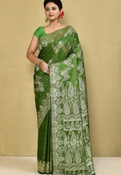 Banarasi Pure Silk Saree in Green
