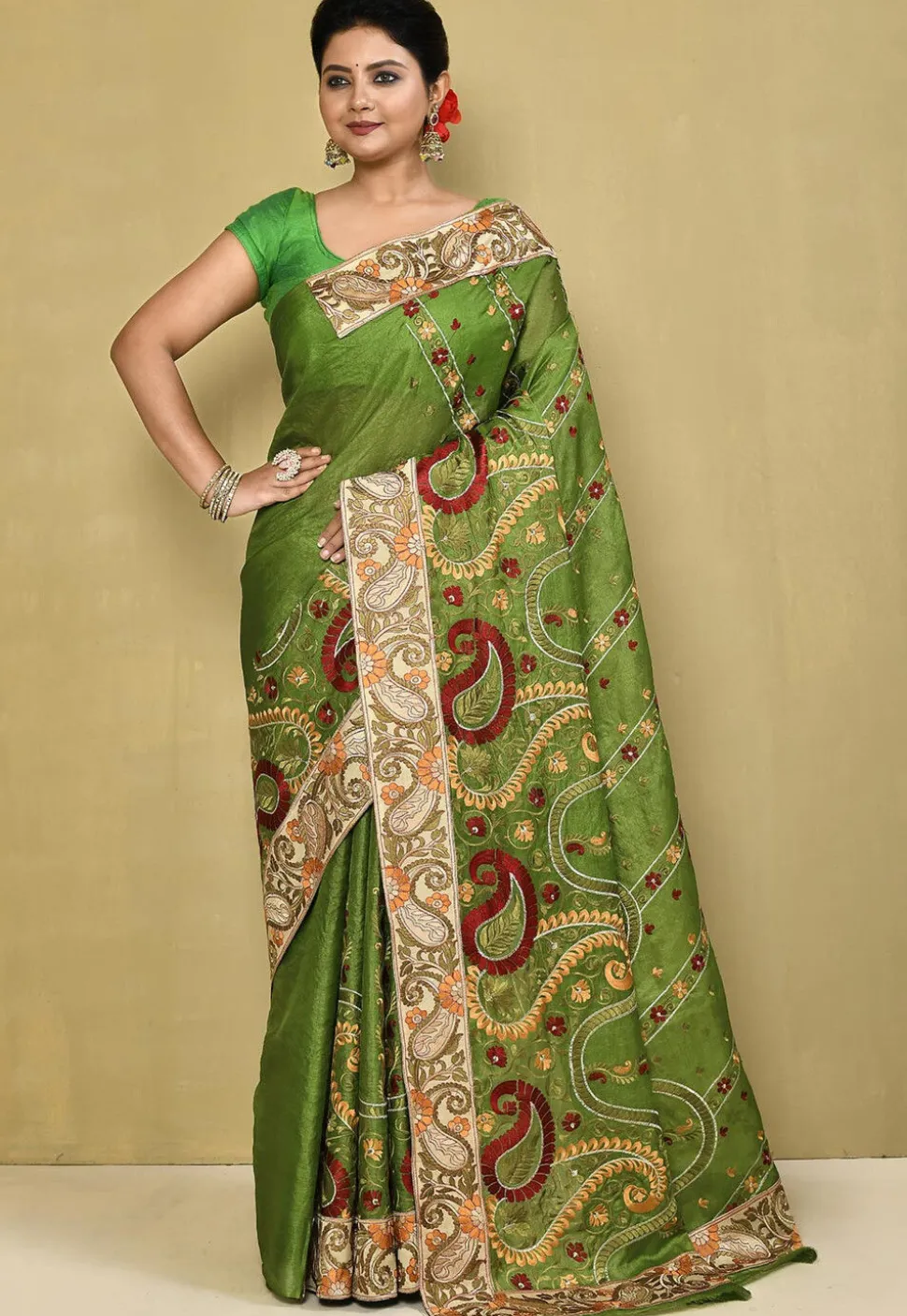 Banarasi Pure Silk Saree in Green