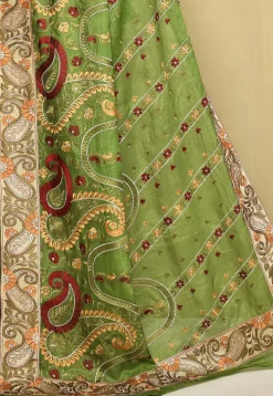 Banarasi Pure Silk Saree in Green