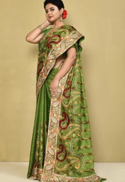 Banarasi Pure Silk Saree in Green