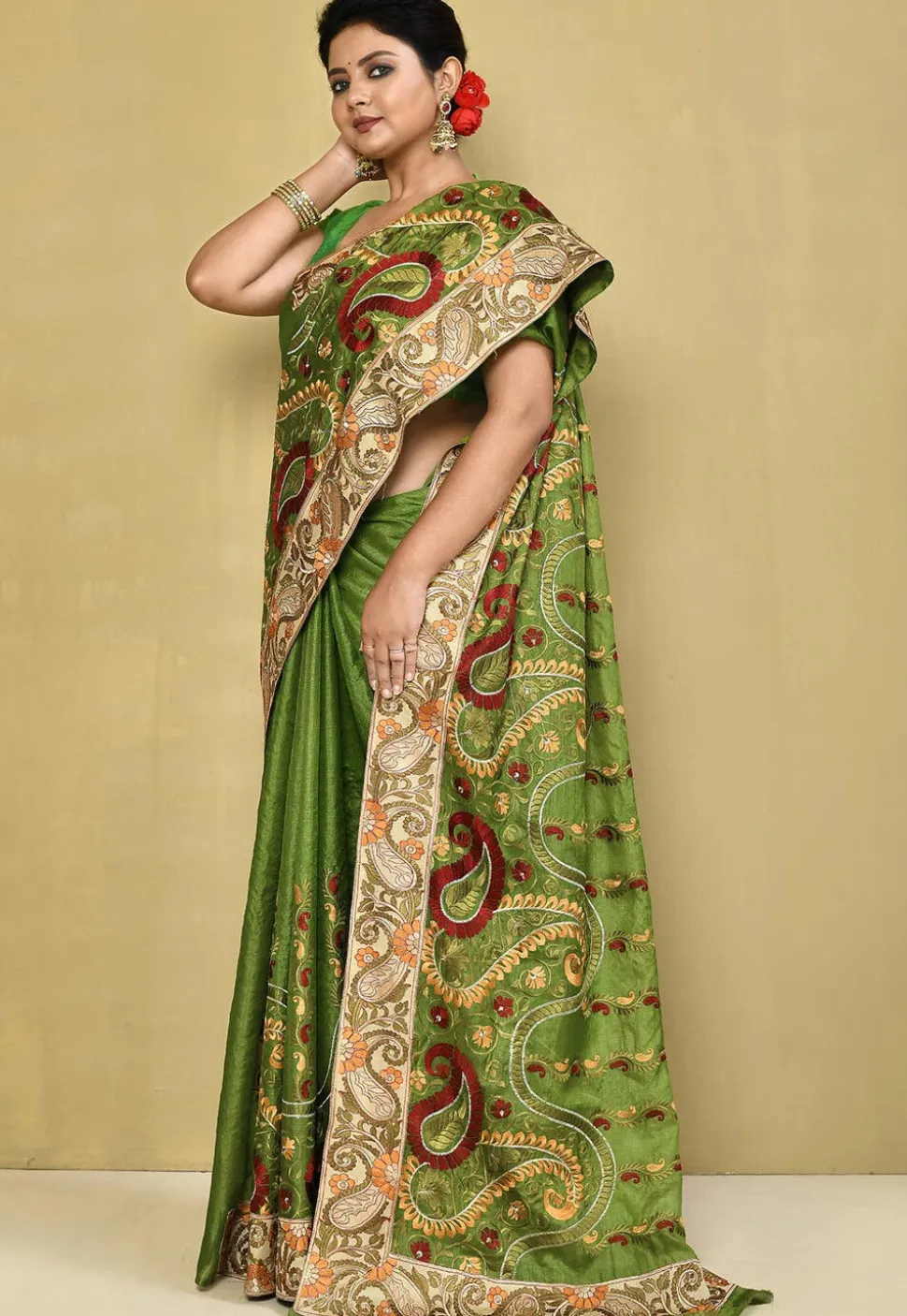 Banarasi Pure Silk Saree in Green