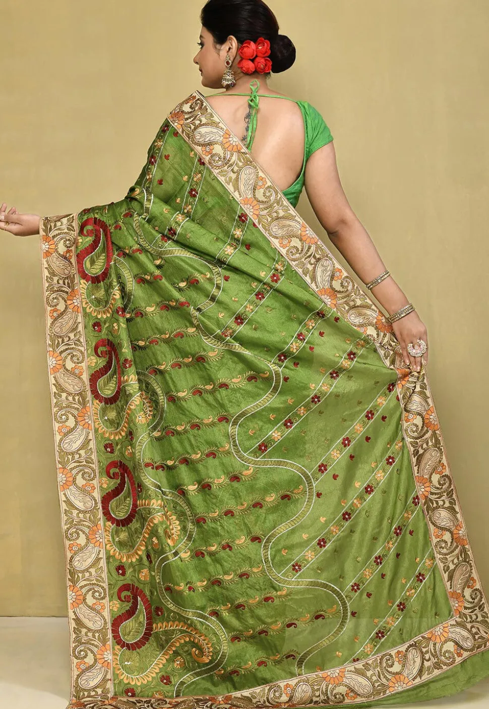 Banarasi Pure Silk Saree in Green