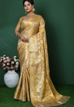 Banarasi Pure Silk Saree in Beige