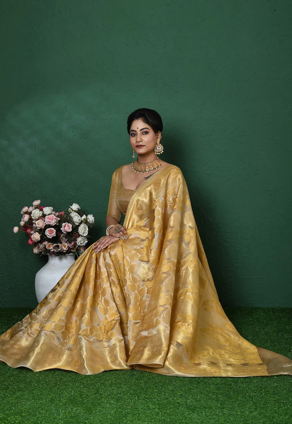 Banarasi Pure Silk Saree in Beige