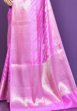 Banarasi Pure Silk Saree in Pink
