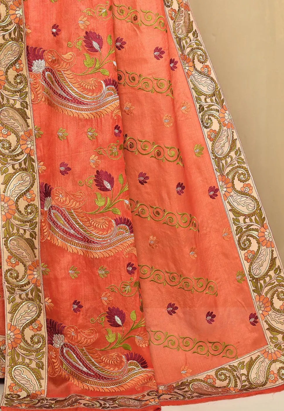 Banarasi Pure Silk Saree in Orange