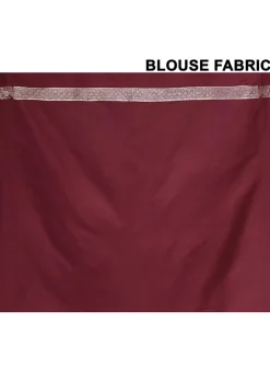 Banarasi Pure Silk Saree in Dark Maroon