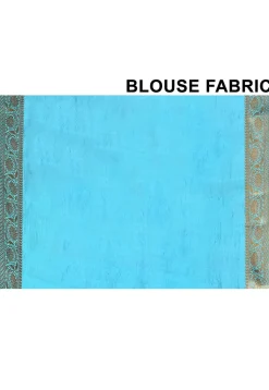 Banarasi Pure Silk Saree in Light Blue