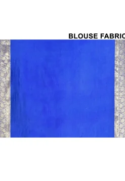 Banarasi Pure Silk Saree in Royal Blue