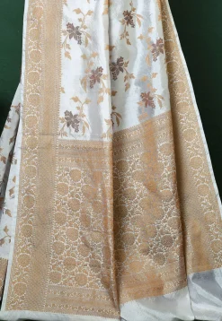Banarasi Pure Silk Saree in Off White
