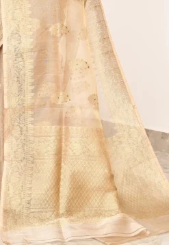 Banarasi Pure Tissue Silk Handloom Saree in Golden