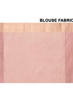 Banarasi Pure Tissue Silk Handloom Saree in Baby Pink