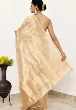 Banarasi Pure Tissue Silk Handloom Saree in Golden