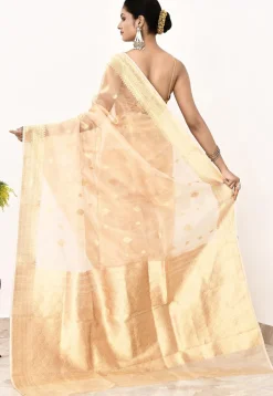 Banarasi Pure Tissue Silk Handloom Saree in Golden