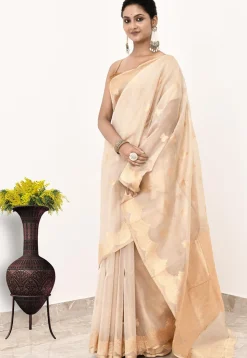 Banarasi Pure Tissue Silk Handloom Saree in Golden