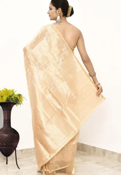 Banarasi Pure Tissue Silk Handloom Saree in Golden