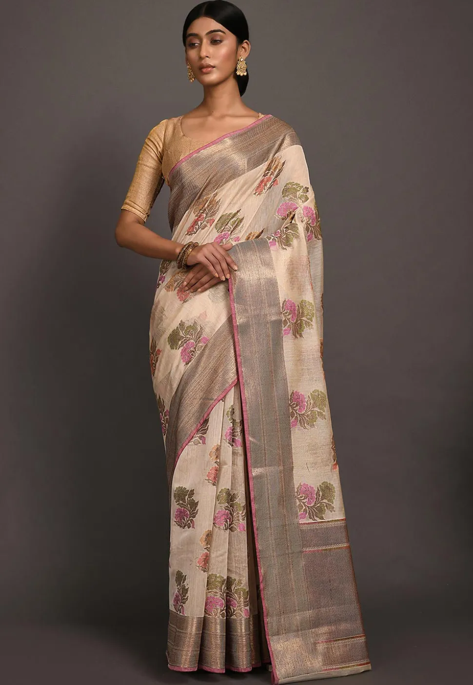 Banarasi Saree in Beige