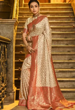 Banarasi Saree in Beige