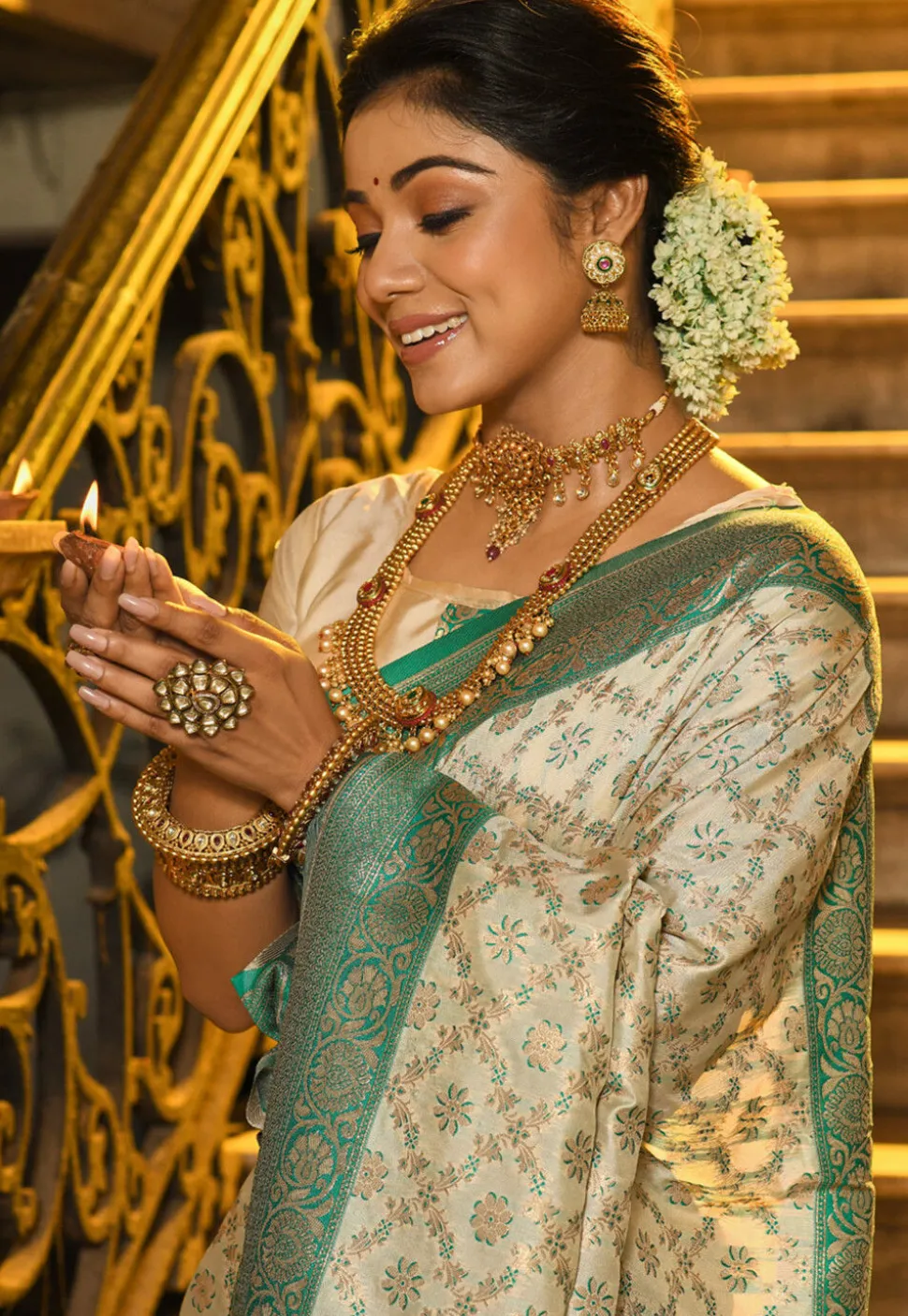 Banarasi Saree in Beige