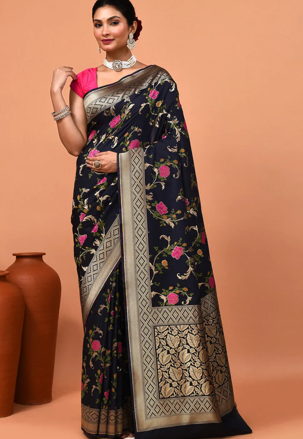 Banarasi Saree in Black