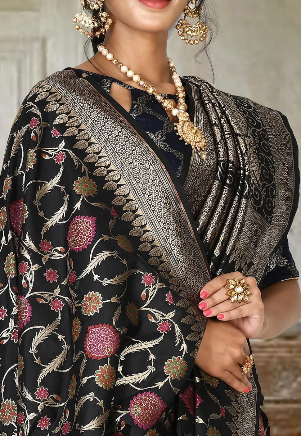 Banarasi Saree in Black