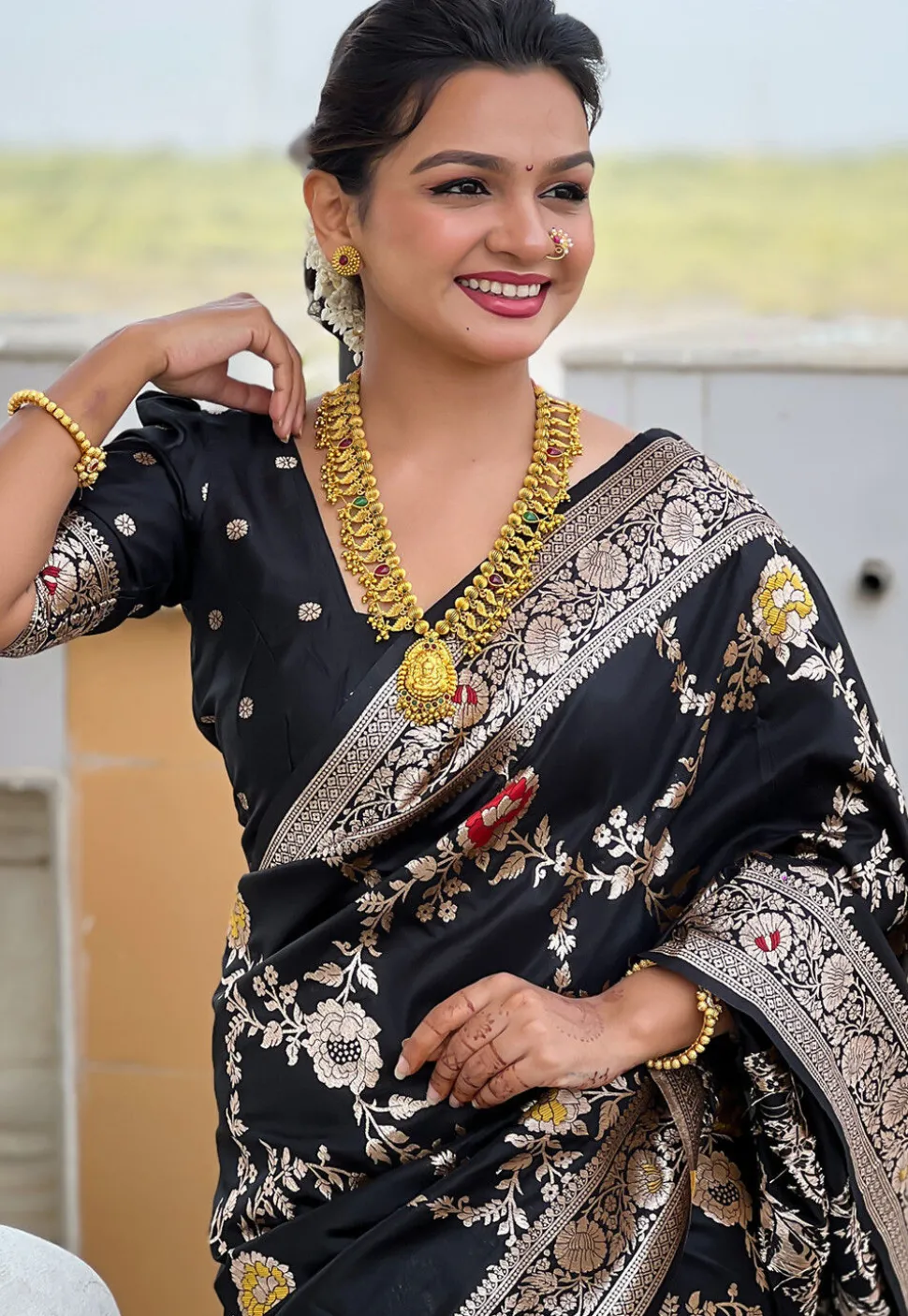 Banarasi Saree in Black