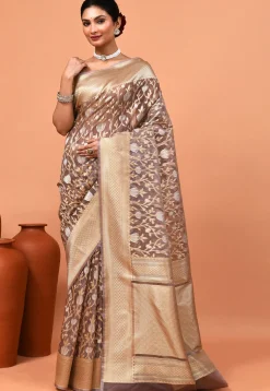 Banarasi Saree in Brown
